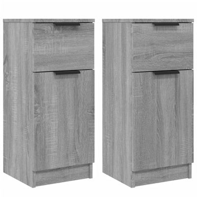 vidaXL Sideboards 2 pcs. Gray Sonoma 30 x 30 x 70 cm Engineered Wood