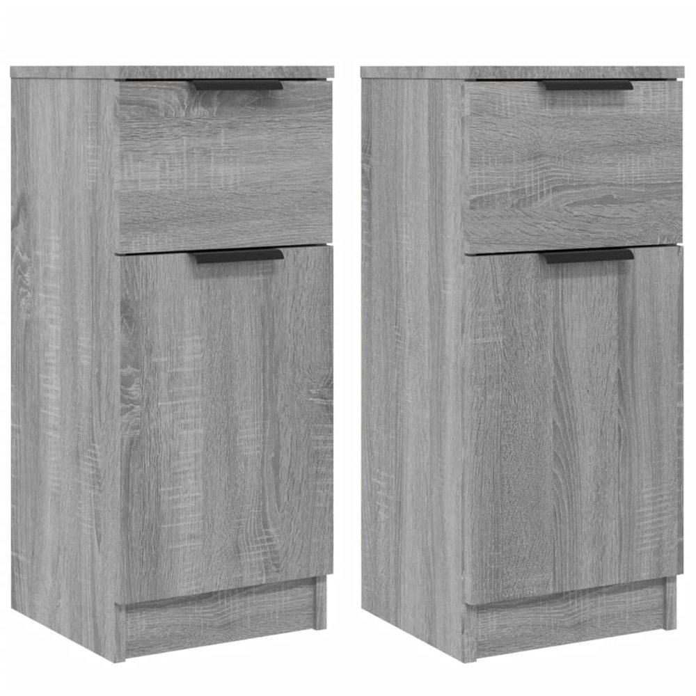 vidaXL Sideboards 2 pcs. Gray Sonoma 30 x 30 x 70 cm Engineered Wood