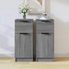 vidaXL Sideboards 2 pcs. Gray Sonoma 30 x 30 x 70 cm Engineered Wood view 2