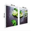 DarHaus 2-Piece Glass Stove Cover, 85 x 52 cm, Lime Green view 2