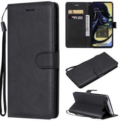 SATURCASE Wallet Case for Samsung Galaxy A80/A90, Black