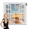 White Magnetic Window Insect Screen, 60 x 80 cm, No Drilling view 1