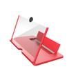 ZLCO 10/12-Inch 3D Desktop Phone Stand and Screen Magnifier, Red, 12-Inch view 1