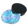 TOPUNY Gold Mermaid-Scale Leather Coasters, 6-Piece Set with Storage Box view 4