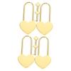 Toyvian 4-Piece Heart-Shaped Padlock Set with Keys view 1