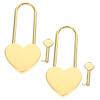 Toyvian 4-Piece Heart-Shaped Padlock Set with Keys view 2