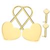 Toyvian 4-Piece Heart-Shaped Padlock Set with Keys view 4