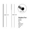 Short Reusable Stainless Steel Cocktail Straws, Silver, 8-Piece Set view 2