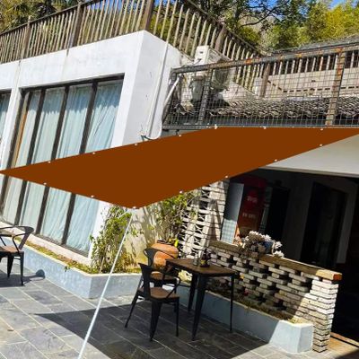 Sun Waterproof Shade Sail 1.8 x 3.4 m, 98% UV Protection, Rust Red