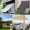Rectangular Sun Shade Sail 3.5 x 5.5 m, 98% UV Protection, White view 2