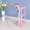 KLZUOPT Portable Height-Adjustable Mobile Computer Table, Color C view 1