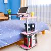 KLZUOPT Portable Height-Adjustable Mobile Computer Table, Color C view 2