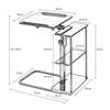 KLZUOPT Portable Height-Adjustable Mobile Computer Table, Color C view 3