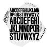 624 Self-Adhesive Black Vinyl Letters, 12 Sheets, 2.5 cm/5 cm view 1