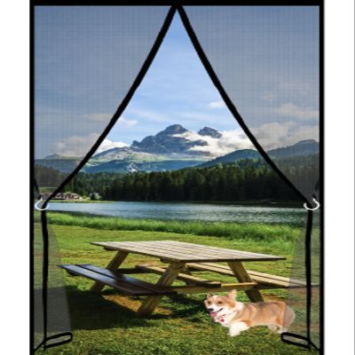 Magnetic Insect Screen Door Curtain, 160 x 185 cm, Black