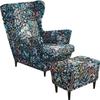 Wingback Chair Slipcover with Ottoman Cover, 3-Piece Set view 1