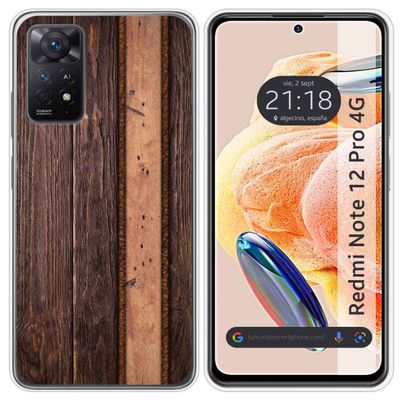 Tumundo Smartphone Case, Silicone, for Xiaomi Redmi Note 12 Pro 4G, Wood Design 05