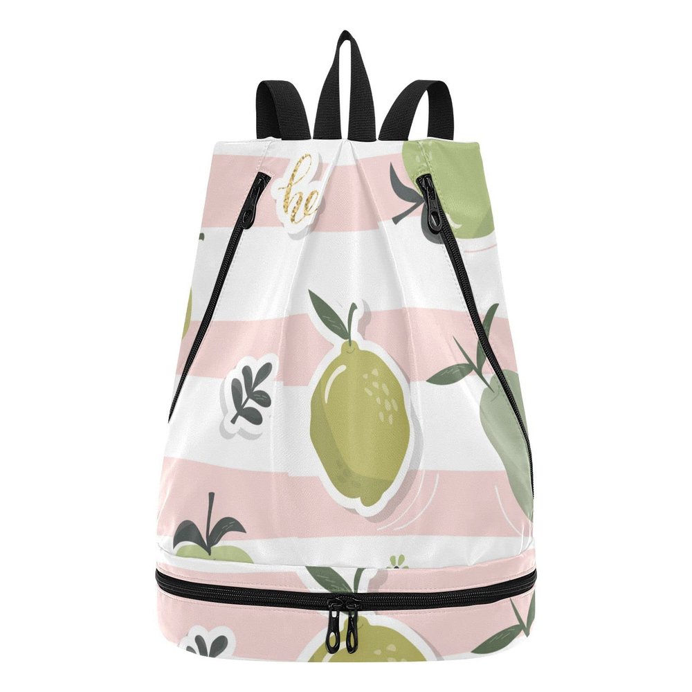 linqin Swim and Dance Bag, Waterproof Wet Bag with Tropical Summer Fruit Pattern