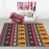 LIVEINU Indoor/Outdoor Low-Pile Oriental Area Rug, Yellow/Black, 55 x 79 in view 1