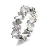 YAHOYA Luxury Square Natural Zircon Ring for Women, 14K Gold-Plated Bridal Wedding Ring, Austrian Crystal Jewelry Gift view 1