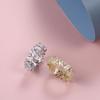 YAHOYA Luxury Square Natural Zircon Ring for Women, 14K Gold-Plated Bridal Wedding Ring, Austrian Crystal Jewelry Gift view 3