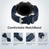 BANDKIT Rubber Band for Huawei GT 2, Samsung Galaxy Watch 3 45 mm, Gear S3 Frontier 22 mm, Xiaomi LS05, 22 mm, Agate view 4