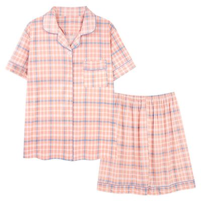 Women's Short Pajama Set, Cherry Blossom Pink, XL