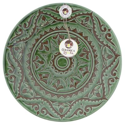Ceramica España D09 Handmade Ceramic Wall Plate, 30 x 30 x 3.5 cm