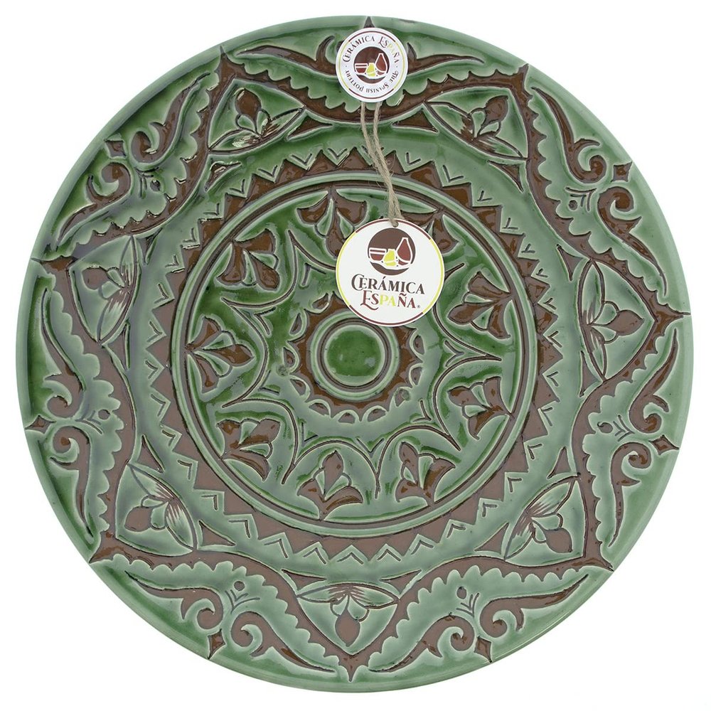 Ceramica España D09 Handmade Ceramic Wall Plate, 30 x 30 x 3.5 cm
