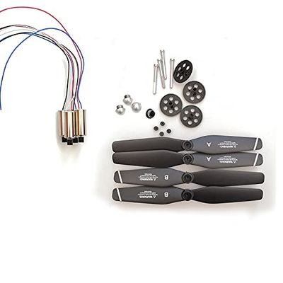 OZLLO S167/S166 RC Drone Replacement Parts Kit, Propeller Blades, Motor Gear, Aluminum Shaft, 3.7V Motor Kit