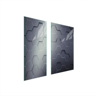 DarHaus 2-Piece Gray Glass Cooktop Cover, 75 x 52 cm