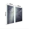 DarHaus 2-Piece Gray Glass Cooktop Cover, 75 x 52 cm view 3