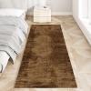 Siunwdiy Brown Abstract Kitchen Runner Rug, Non-Slip, Washable, Customizable, 90 x 340 cm view 2