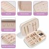 RODAILYCAY Abstract Watercolor Jewelry Box with Metal Zipper, Velvet Jewelry Storage Case, 5.6 x 15.5 x 10.4 cm view 2