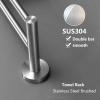 Round Stainless Steel Towel Bar, Brushed Silver Finish, Wall-Mounted, 80 cm view 3