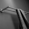 Round Stainless Steel Towel Bar, Brushed Silver Finish, Wall-Mounted, 80 cm view 4
