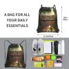 Outdoor Drawstring Backpack with Zipper Pockets, 15.3 x 18 in / 39 x 46 cm (L x H) view 4