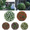 DAZZLEEX Landscaping Grass Ball, Artificial Rose Flowers, Topiary, Hanging Basket, Plant, UV-Stable (Ø 25 cm) view 3