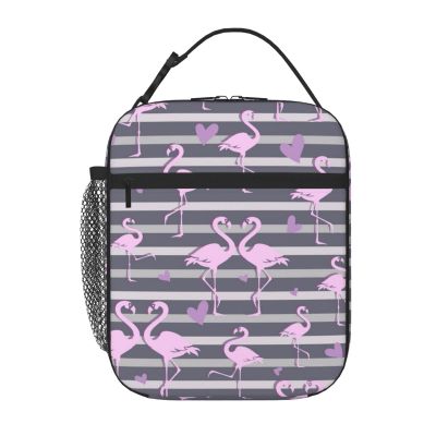 WOWBED Tropical Flamingo Print Insulated Lunch Bag
