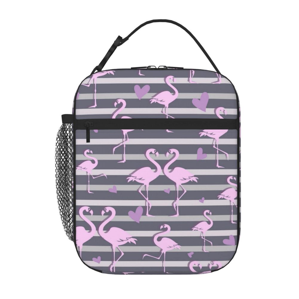 WOWBED Tropical Flamingo Print Insulated Lunch Bag