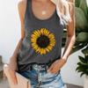 CGGMVCG Women's Graphic Tank Top, Crew Neck Sleeveless Blouse, Printed Summer Shirt, Z05 Dark Gray, XL view 2