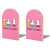 Future Scientist Wooden Bookends, Non-Slip, Cute Book Supports, Office Desk Accessories view 1