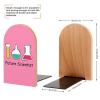 Future Scientist Wooden Bookends, Non-Slip, Cute Book Supports, Office Desk Accessories view 2