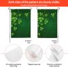 Green Clovers Shamrocks Double-Sided Welcome Fall Garden Flag, 12.5" x 18" view 3