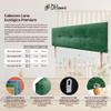 DHOME Upholstered Headboard with Natural Wool Finish and Buttons, Green Wool, 145 x 105 cm (140/135) view 2
