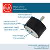 Rubber Buffer Type B, 40 × 30 mm, 55 Shore A, M8 Internal Thread & Threaded Stud view 2