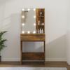 Bussandri Exclusive - LED Vanity Table, Smoked Oak, 60 x 40 x 140 cm view 2