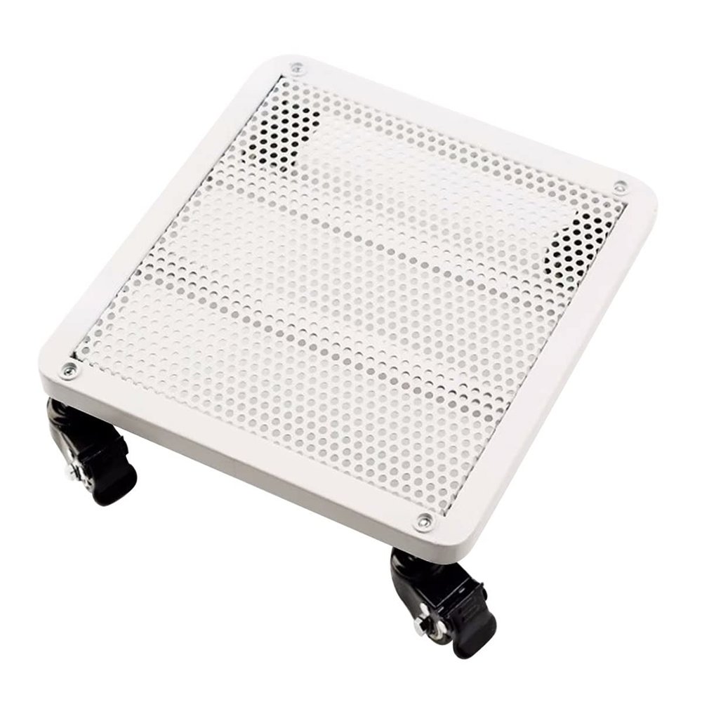 Square Plant Caddy on Wheels, White, 40 x 45 cm