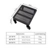 Square Plant Caddy on Wheels, White, 40 x 45 cm view 3