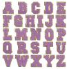 Purple Embroidered Iron-On Letter Patches, 26 Pieces view 1